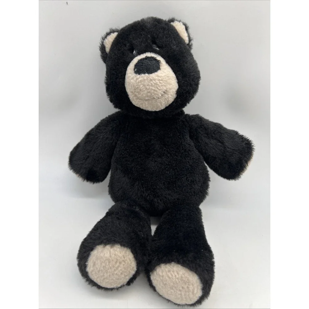 Mary Meyer Plush Black Bear Smiling Soft Floppy Stuffed Bean Bag Toy Lovey 13
